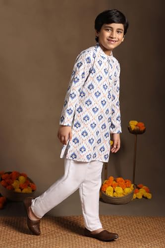 Image of Fashion Dream Boy Teal Kurta Pyjama Set|Boy Kurta Set|Kurta Pyjama Set