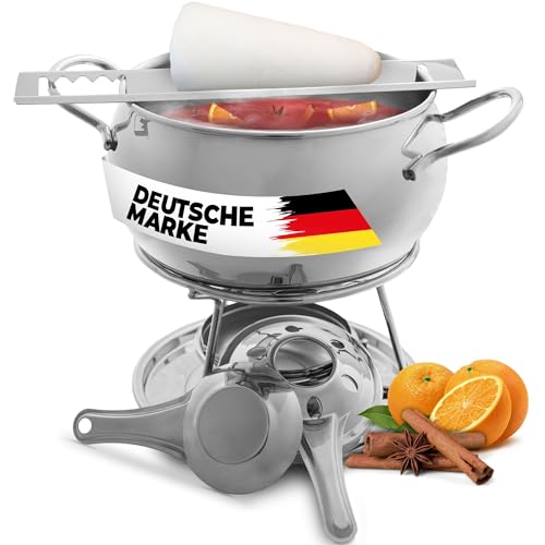 TOPANBIETER 999 Feuerzangenbowle Set - Hochwertiges Edelstahl-Set für Genuss und Hingucker -...