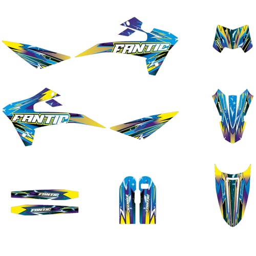 KIT DECO FANTIC 50 DE 2017 à 2022 GALAXIE Classic (Bleu jaune)