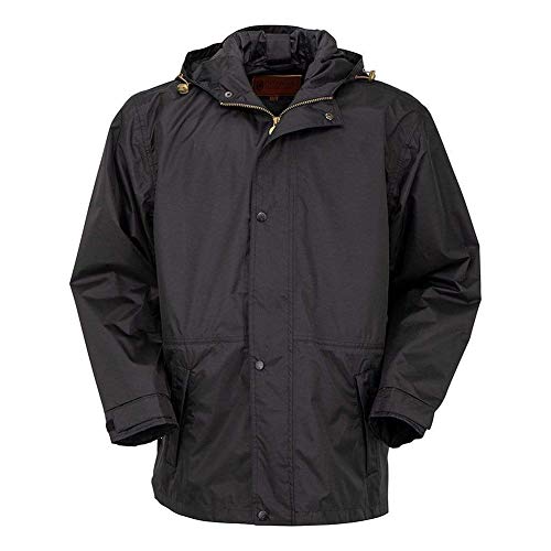 Outback Trading Company Unisex 2405 Pak-A-Roo Waterproof Windproof Seam-Sealed Rain Parka, Black, Small