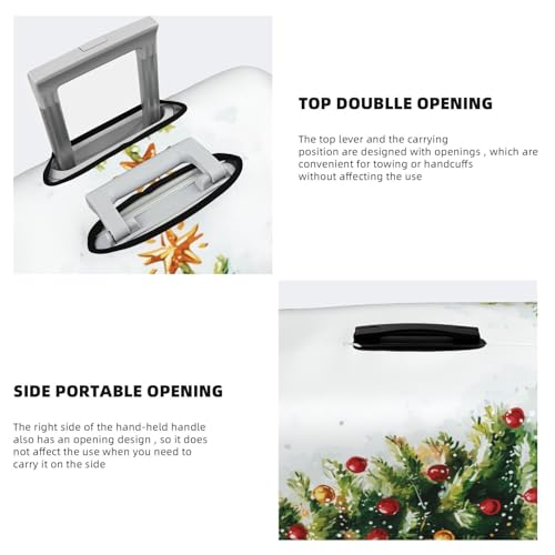 Christmas Tree Watercolor Elastic Travel Luggage Covers Dustproof Scratch-Resistant Suitcase Protector Fit 22-24 Inch3