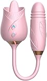 2024 New Roses Shape Sucker for Women Toy Sex Tongues Quiet 10 Speed Adult Toys Waterproof Automatic Electric Adult Toys Machine Pleasure Gifts Pink-C486