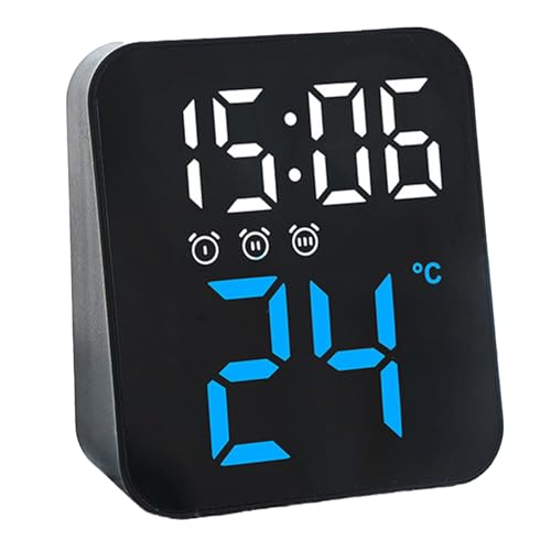 Lista de Relojes de escritorio - solo los mejores. 41 Reloj Despertador, Reloj Digital LED con Luminosidad Regulable, Reloj Digital Temperatura con Pantalla Grande Elojes 3 Grupos Horarios Indicación Fecha y Temperatura Atenuador de...