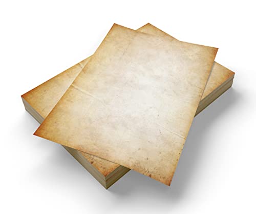 Prestige Premium Parchment Design Paper Old Look Paper - A4 Size - 120gsm - 100 Sheets