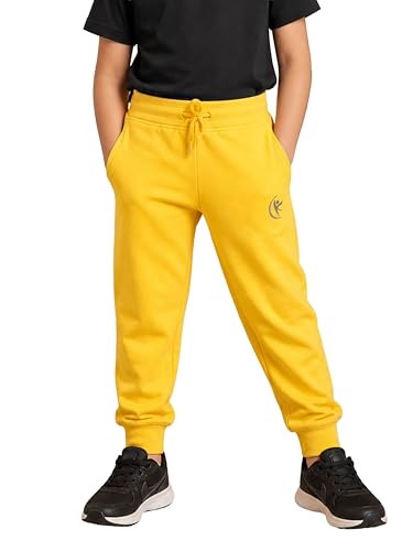 Image of KiddoPanti 100% Cotton Track Pants for Boys & Girls | Soft Single Jersey Fabric | Elastic Waist with Drawcord | Full Length with Rib Hem & Pockets | Joggers and Lowers for Kids