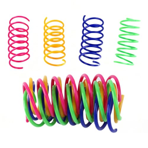 Chatons Colorés à Ressort en Plastique, 40 pièces, Jouet à Ressort Pliable en Plastique, jouet...
