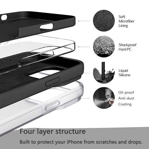 Image of iPhone 11 pro max Case Silicone,Soft Microfiber Lining(Black)