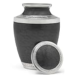 Eternal Harmony Cremation Urn for Human Funeral Ashes with Elegant Finishes to Honor and Remember Your Loved One (Carefully Handcrafted) (Black)