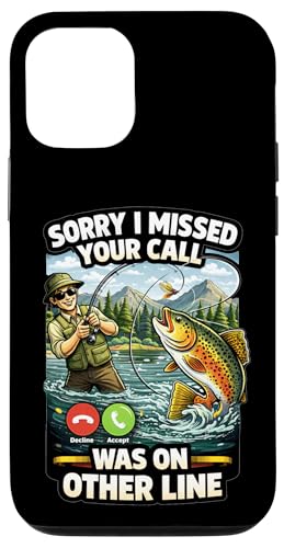 Sorry I Missed Your Call Fishing Joke Angler ���[���A �X�}�z�P�[�X iPhone 12/12 Pro �p