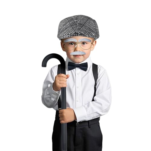 Disfraz Completo Hombre Viejo para Niños BUUFAN miniatura 6