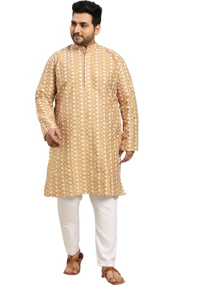 Image of SOJANYA (Since 1958, Men's Silk Blend Grey Kurta Pyjama & Silk Blend Jacket Combo