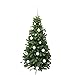 Produktbild 180cm Weihnachtsbaum 'Deluxe' inkl 105er Christbaumkugel-Set Weiß