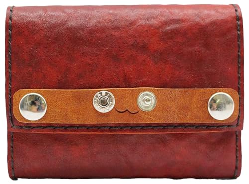 Portefeuille de luxe Roboty Leather en cuir Dakota rouge pour femme