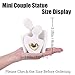 oliruim Mini Couple Statue - Ceramic Romantic Couple in Love Figurines for Decor Bedroom, TV Cabinet, Wedding Valentines Gift, Small Knick Knacks for Home Decor Shelve (3.15
