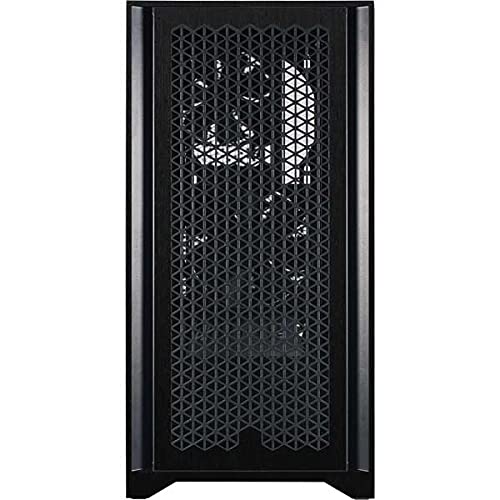 Skinit Decal Gaming Skin Compatible with Corsair 4000D Tempered Glass Mid-Tower ATX Case - Skinit Originally Designed Black Brushed Steel Texture Design