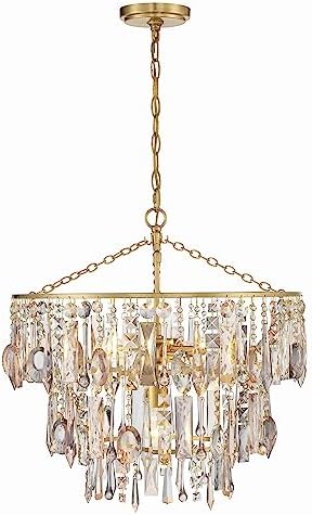 Crystorama Elsa 3 Light Antique Gold Chandelier