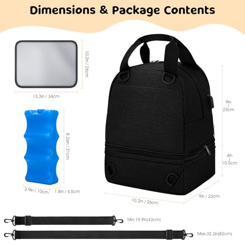 OCKLILY Breast Pump Bag Cooler Backpack