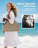 pecute Hundetasche für Kleine Hunde 3kg, Tragetasche Hund Hundetragetasche Leichte, Faltbare Hundetransportbox, Katzen Transporttasche für Unterwegs (Khaki)