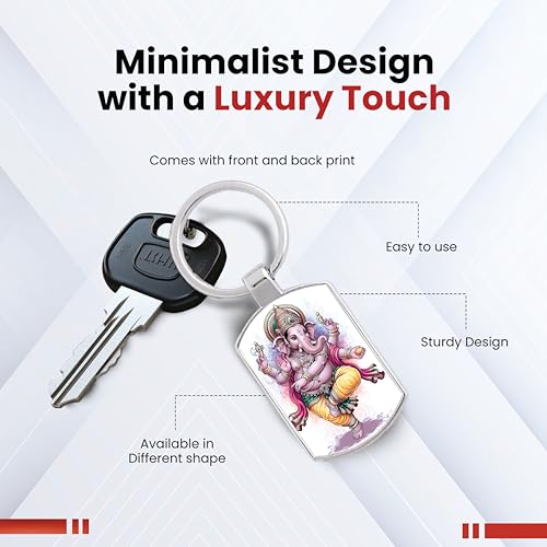 Image of Premium Printed Metal Keychain for Men & Women | High-Definition Artwork Print | Durable Key Ring for Car, Bike, Home & Office Keys | Stylish Decorative Key Holder Gift