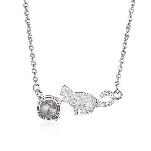 Collier Chat Argent 925 : Bijou de Luxe Finition Fraise pour Femme