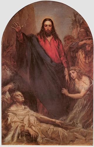 Cuadro Pintura Murales Decor en lienzo premium Jan Matejko La resurrección de Lázaro
