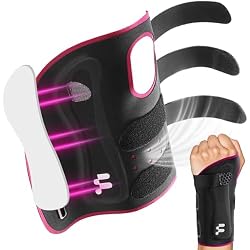 Ultra Thin Carpal Tunnel Wrist Brace, Breathable Yoga Fabric with S-Splints for Pain Relief, Tendonitis, Typing & Sleeping, Injury Recovery Left Hand, M