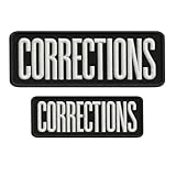 Moordyses Corrections Patch for Uniforms, Backpacks, Vest, Jackets end Cap One Small and One Large 3'x8'and 2'x6' Hook and Loop on Back