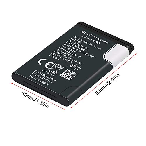 Batterie de Rechange HEPU Li-Polymer BL-5C Téléphones Classiques à Touches