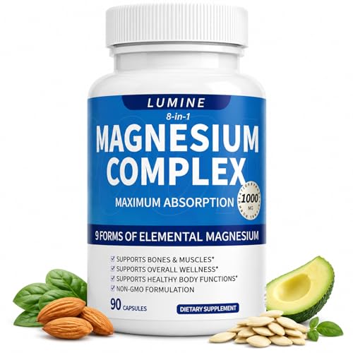 LUMINE Magnesium Complex 1000 mg 8-Form Supplement 90 Capsules