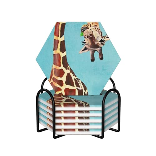 Dessous de verre anti rayure en céramique absorbante avec support de table - 2