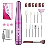 💅【Elektrisch Nagelfräser set】 KEELYY Elektrisches nagelfeile Set besteht aus 6 verschiedenen Schaftbohrern, 6 Schleifbändern und 5 Manikürebohrern, 3 x Bohrern Silikonhülsen, 1 Bürste. Sie sind für maniküre, pediküre, die entfernung von acrylnägeln, shellac, gelnägeln sowie das polieren von nagelhaut und toter Haut entworfen, Haustiere Nagel Schönheit. Es kann auch für kleine Lederwaren, Holz und Wandschnitzereien, Stanzen und Schleifen verwendet werden.