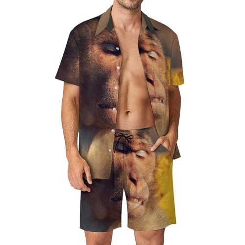 Chemise Hawaïenne Hommes Orang-Outan la tenue légère idéale contre la chaleur en taille S