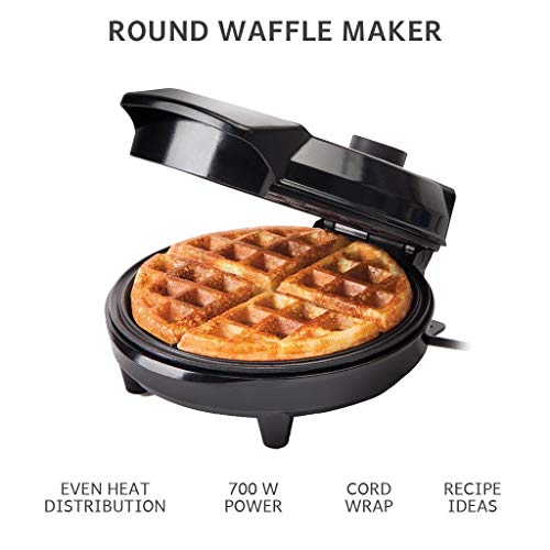 GLOBAL GOURMET Amerikanisches Waffeleisen 700W - Edelstahlform mit Anti-Haftbeschichtung & einstellbarer… – Bild 7