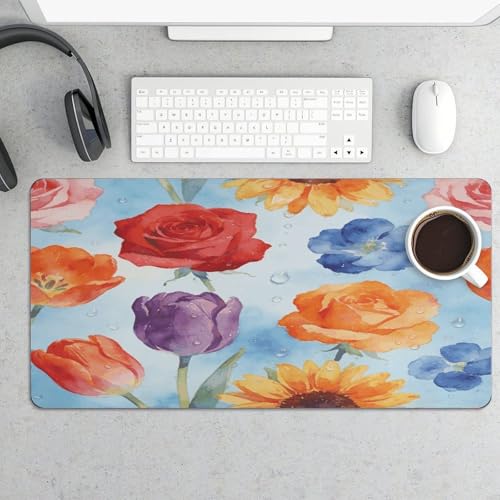 Tapete para escritorio multicolor de goma impermeable grande miniatura 5
