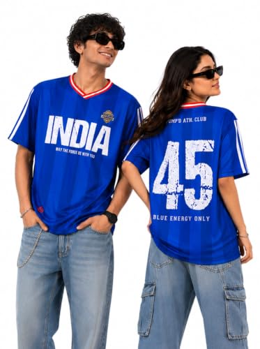 Image of Pump'd Cricket Jersey for Men - Unisex Oversized Round Neck Jersey Tshirt | Graphic Tees | Supreme Comfort | Effortless Style Oversized T Shirt for Men & Women | Addition | 2026