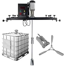 980W Electric Paint Mixer with 400mm Foldable Impeller, IBC Paint Mixer, 900mm Stainless Steel Stirring Rod, 720-1200mm Adjustable, for Stirring Paint, Coating, Glue, Cement
