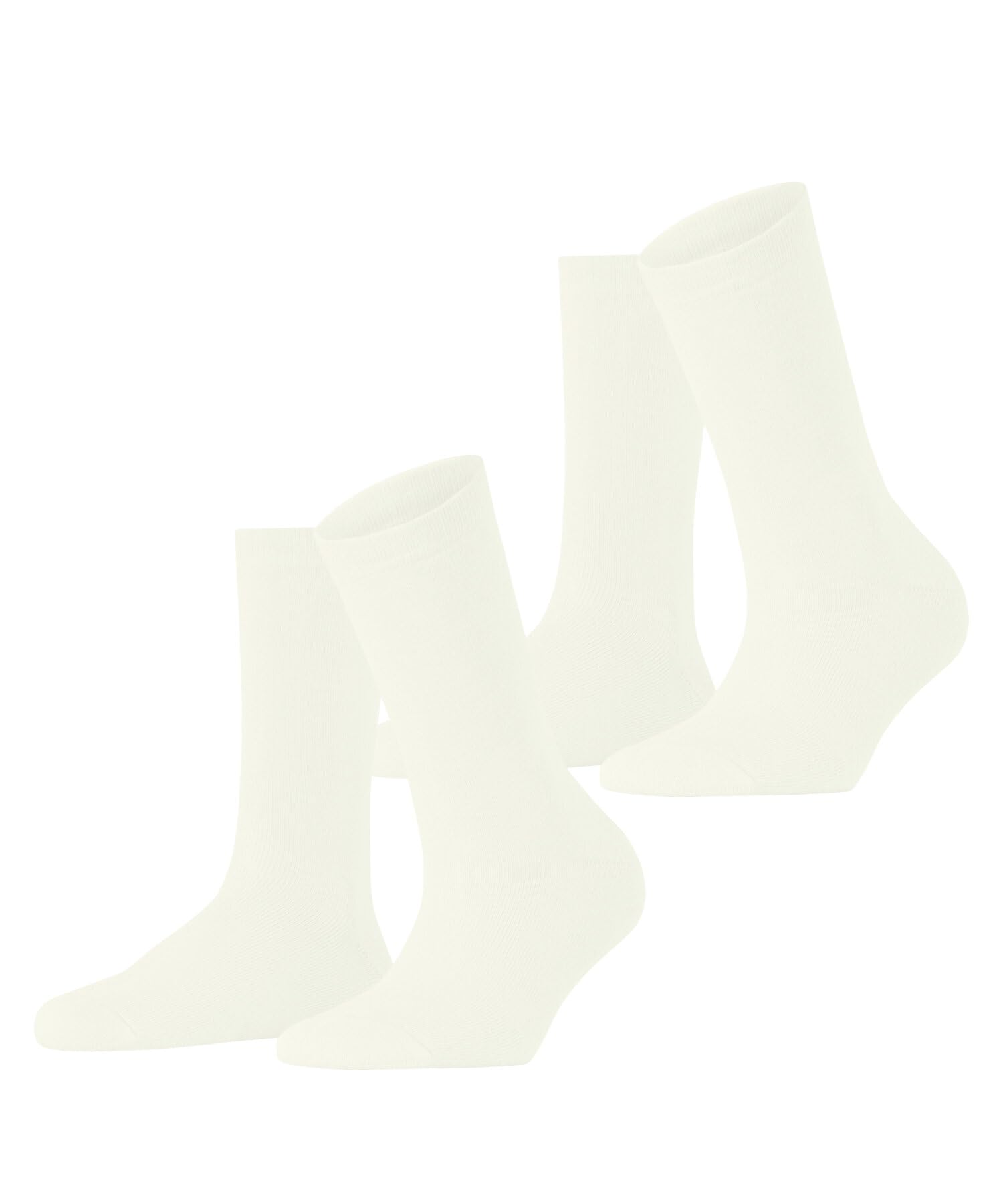 ESPRIT Women's Cloud Multipack W So Cotton Plain 2 Pairs Socks, White Off-White 2040, 2.5-5