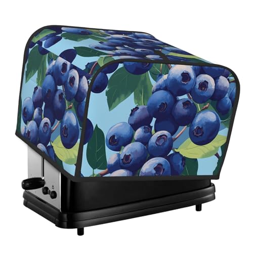 Blueberry 4 Slice Toaster Cover – Protection étanche à la poussière en tissu Oxford avec poche latérale pour petits appareils de cuisine