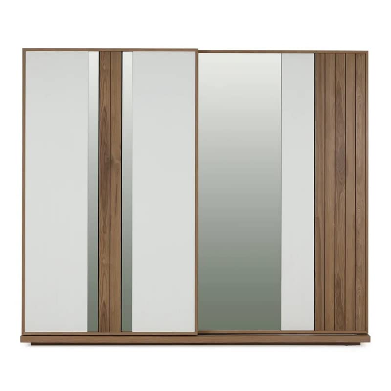 Homes r us Doreen Wardrobe, Walnut & Cream