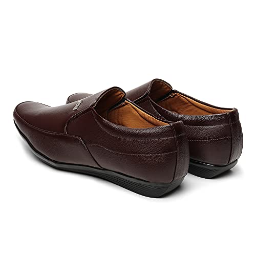 Image of Zixer Synthetic Leather Mens Formal Shoes || Office Formal Shoes Men Stylish|| Formal Shoes for Men Leather Look Slip On