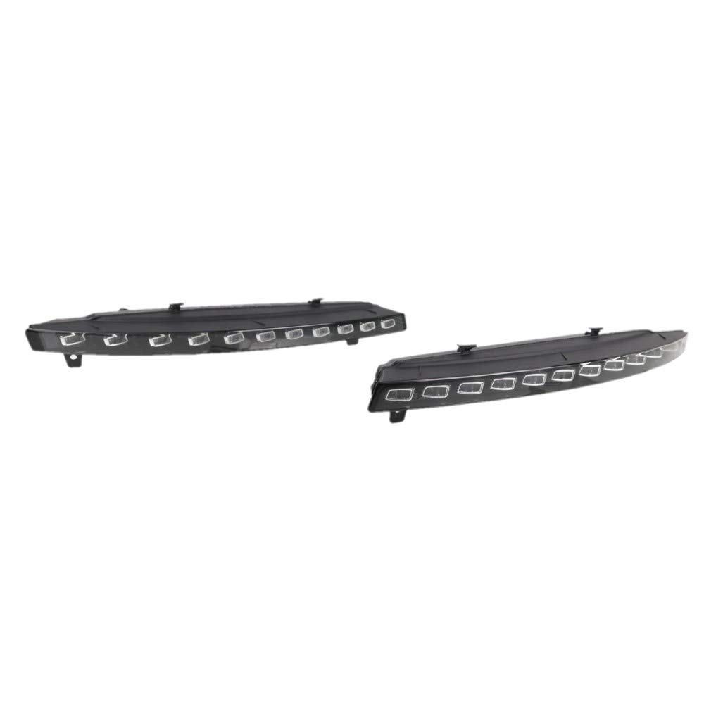 Luce di marcia diurna a LED per Q7 2010-2015, 6000K LED scansione paraurti anteriore DRL + indicatori di direzione gialli streamer