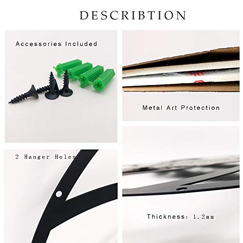 Vividhome Artmyharbor Animal Metal Wall Art Tree Wolf Howling To The Moon Wall Hanging Contemporary Metal Artwork Sculpture Rustic Cabin Decorations Home Office Wall Decor #TOP3