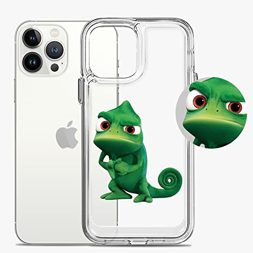 Y-Chen Hd Clear Cover Board Cartoon Case For Iphone 13 Pro Max Case 6.7 Inch, Unique, Vogue, Lovely Lizard Print Transparent Shockproof Protective Case Clear Phone Case #TOP1