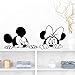 Adesivo da parete PVC Adesivo da parete rimovibile Adesivo da parete creativo di moda Disney Mickey Minnie Adesivo da parete Topolino Soggiorno Cartone animato per bambini Murale 35 * 90 cm