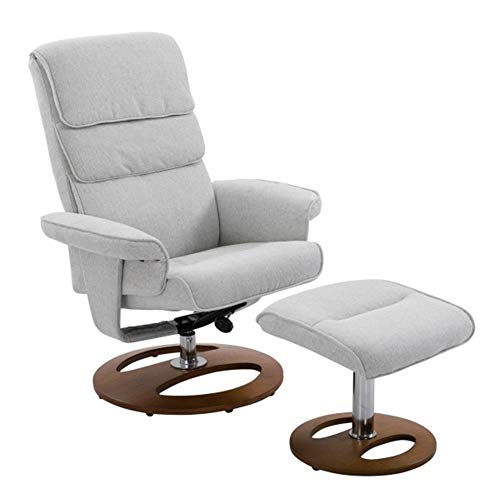 Armchair， Recliner Footstool Cover, Curved Wooden Bottom Gray, Modern Style Sofa Bed Leisure Armchair Massage Chair Living Room Sofa Furniture Suitable For Living Room, Bedroom
