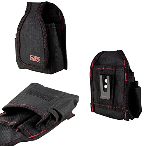 caseroxx Étui universel pour cigarette électronique, vaporisateur, outils et autres accessoires, avec clip ceinture et passant de ceinture Noir