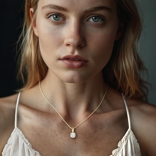 EternalDia IGI Certified 14K Gold Lab Grown Diamond Necklace for Women 0.25Ct-2.00Ct Round-Cut Solitaire 4-Prong Pendant 18”Chain Necklace | E-F Diamond Color, VS1-VS2 Clarity Mothers day gift for mom - Image 3