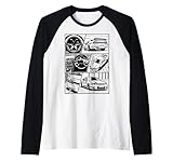 Old JDM cartoon, idée cadeau pour hommes et femmes Manche Raglan