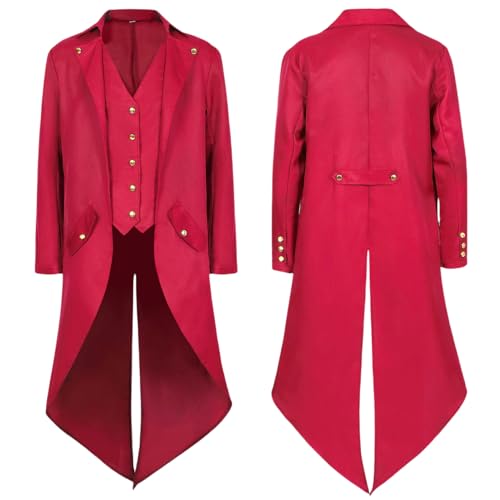 メンズ 仮装 コスプレ 燕尾服 復古風 中世 貴族風 男性用ジャケット宮廷服 王子様 ゴシックハロウィン ステージ衣装 結婚式 大人 cosplay コスチューム 演奏会 オペラ声楽 司会 舞台 騎士 執事 コスプレ イペント演出服