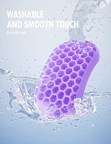 Eletiuo Mouse Wrist Rest With Honeycomb Design,Wrist Ergonomic Support For Laptop, Computer,Soft Silicone Rest Pad For Desk,Pain Relief Mouse Wrist Cushion For Home,Office,Purple #TOP5